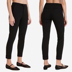ATM Slim Cuffed Trouser Pants Women’s Size 0 Black Cropped Stretch Ponte